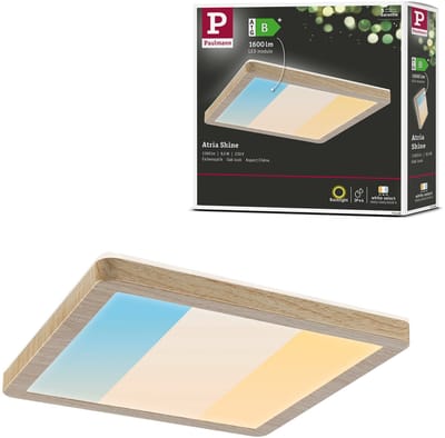 LED-paneel Atria Shine White Select IP44 hoekig 190x190 mm 8W 1160lm White Select Houtlook
