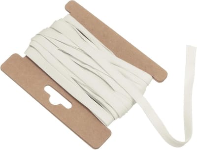 Dubbele Vouw Biasband 1/4 Inch 6m Katoenen Biasband voor Naaien, Quilten en DIY Projecten - Licht Wit