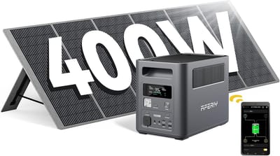 AFERIY AF-P180 - Draagbaar Powerstation - 1800W Vermogen - 1024Wh Batterij - Snelladen met Zonnepaneel 400W