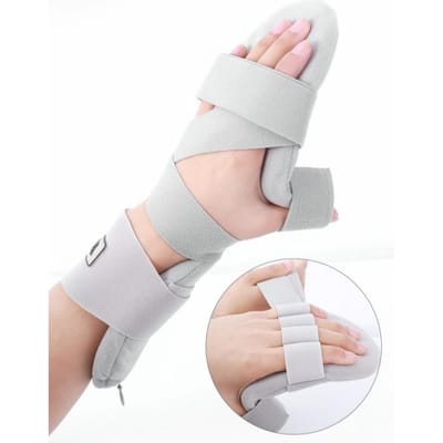 Beroerte Handbrace Ondersteuning Verstelbare Vinger Nacht Hand Spalk Ondersteuning Orthopedische Pols Rust Artritis Peesontsteking Revalidatie Left white
