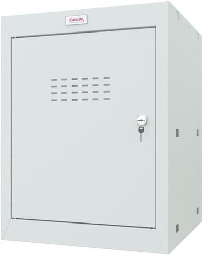 Kubuskluisjes - Afsluitbare kastjes - Persoonlijke spullen bewaren - Modulair systeem - 520 x 400 x 400mm - Lichtgrijs