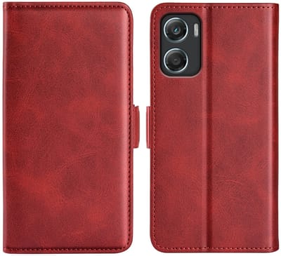 MobyDefend Hoesje - Geschikt voor Motorola Moto G06 / Motorola Moto G06 Power - Luxe Wallet Book Case (Sluiting Zijkant) - Rood