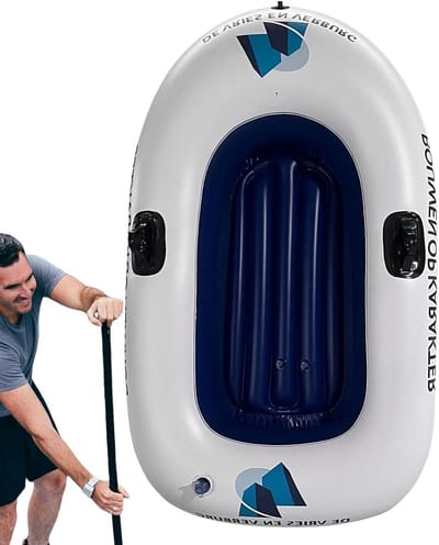 Opblaasbare Boot - Luchtbed Vlot - Watersport Avontuur - Snel Opgeblazen - 145x91 cm - Blauw