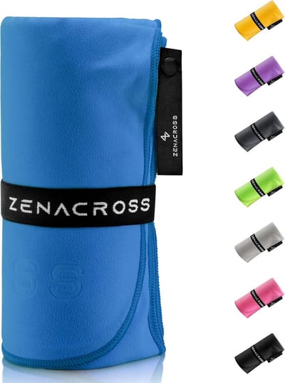Microvezel Handdoek - Compacte Sport Handdoek - Snel Drogen - Zeer Absorberend - 50x30cm - Blauw