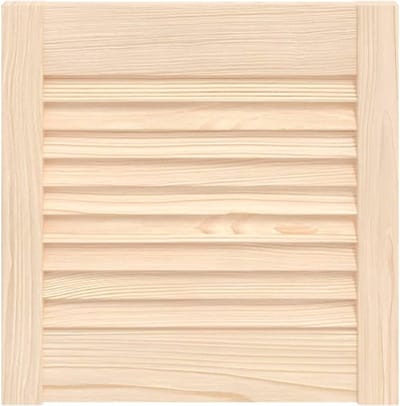 Kastdeur met lamellen - Houten deur paneel - Meubel renovatie - Massief grenenhout - 395x394 cm - Naturel