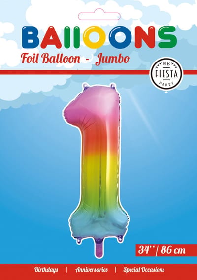 Folieballon 34" nmr. 1 - Regenboog