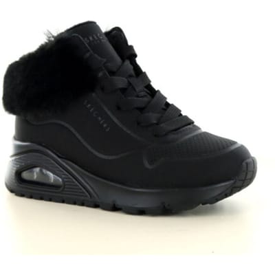 Skechers STREET GLITZ Meisjes Veterschoenen - Zwart / Rose Gold