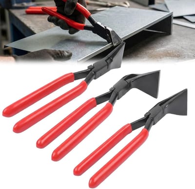 Vouwbare Plaatmetaal Tangen Set van 3 Stuks: 0° 45° 90° Drukrem Tangen voor Precisiewerk en Metaalbewerking - 270mm Lengte