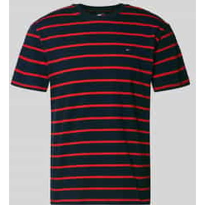 Tommy Hilfiger Tjm Regular Stripe Ss Tee Dark Night Navy Stripe Taglia: XS | Magliette basic Outlet | Uomo | Nero