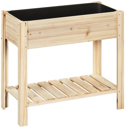 HomeGoodies - Plantenbak 80x75x40cm - Plantenbakken voor buiten - Bloembakken voor buiten - Verhoogde plantenbak - Voor in balkon