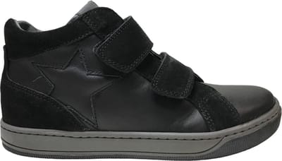 Naturino - Clay Star - mt 24 - 2 velcro's ster lederen hoge sneakers - zwart