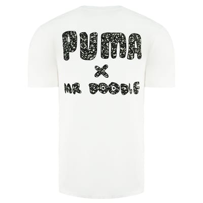 Puma x Mr. Doodle Korte Mouw Crew Neck Wit Heren T-shirt 598683 02