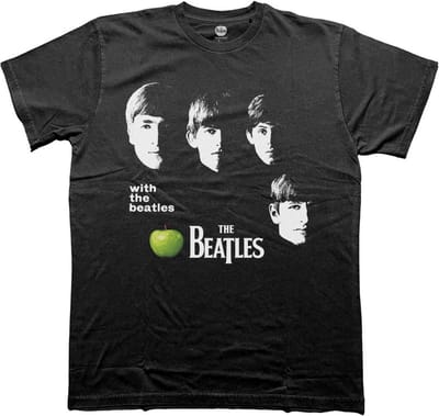 The Beatles - With The Beatles Apple Heren T-shirt - S - Zwart