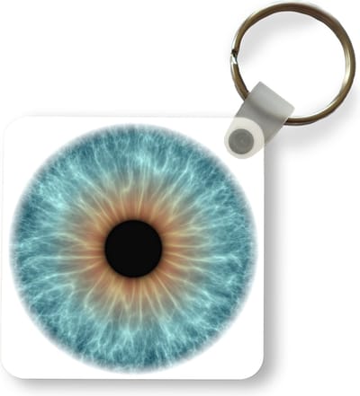 Sleutelhanger - Uitdeelcadeautjes - Zeeblauwe iris van oog - Plastic
