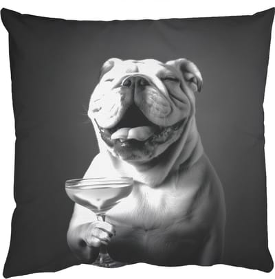 Sierkussens - Kussentjes Woonkamer - 50x50 cm - Buldog - Hond - Glas
