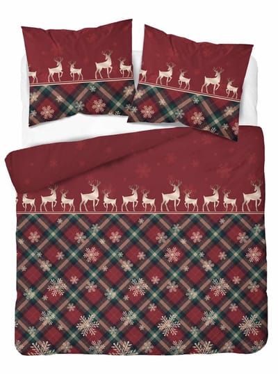 Kerst Dekbedovertrek Katoen 140x200 cm Gingerbread Winter Xmas Christmas Kerstboom