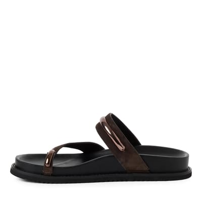 Tamaris leren slippers voor dames 1-27415-46-304 Damesschoenen Voetbed Bruin