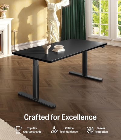 ErgoLux Pro S2 Premium Elektrisch Verstelbaar Bureau 160 x 80 cm met Ovale Poten, Dubbele Motor, 180 kg Draagvermogen, USB-A & USB-C, 4 Geheugenstanden, Zit-Sta Bureau Hoogteverstelbaar 72-120 cm, Stil en Energiezuinig
