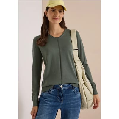 Basic trui met V-hals