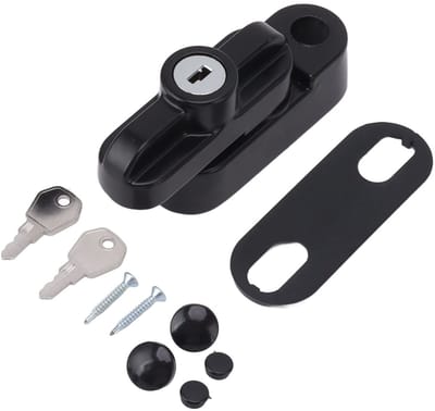 Dailygoods- Raamsloten Externe Raamvergrendeling - Veiligheidsraamsluitingen - Aluminiumlegering - Robuust Ontwerp - Inclusief Sleutels - 91 g Gewicht