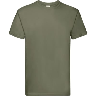 Fruit of the Loom Heren Super Premium T-Shirt (Klassieke Olijf)