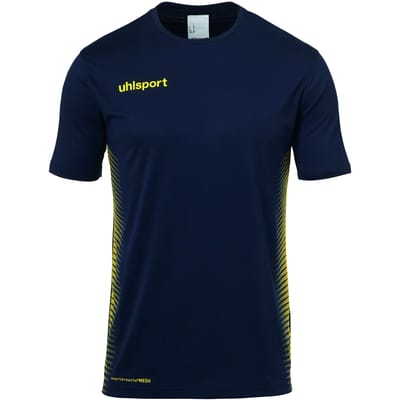 Uhlsport Score Sporttenue Korte Mouw Heren - Marine / Fluogeel | Maat: 3XL