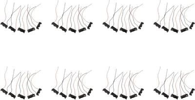 Batterijhouder Clip - Batterijhouder Case - Batterijen Aansluiten - Met Draad - 40 stuks - Zwart/Bruin
