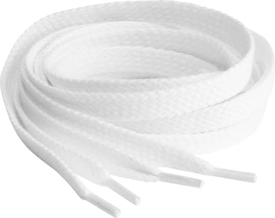Springyard veters plat 9.0 mm - wit - 140cm - katoen - 1 paar