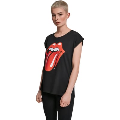Merchcode The Rolling Stones - Rolling Stones Tongue Dames Tshirt - 3XL - Zwart
