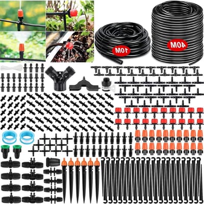 Automatisch Druppelsysteem - Irrigatiekit Tuin - Planten Water Geven - Waterbesparend Systeem - 50 Meter - Zwart
