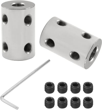 Dailygoods- Starre Koppeling - Stijve Koppeling - Askoppeling - Motorverbinder - Koolstofstaal - 2 Stuks - Corrosiebestendig