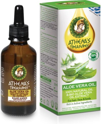 Pharmaid Athena's Treasures Aloe Vera Natural Oil 50ml: 100% Biologische Aloë Vera Olie voor Haar, Gezicht & Lichaam