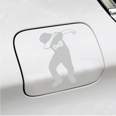 Bumpersticker - Dab - 15 X 10 - Licht Grijs