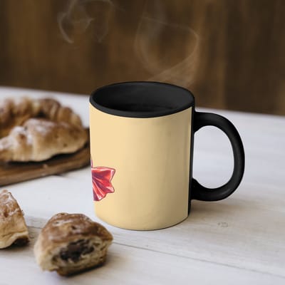 Magische Mok - Foto op Warmte Mokken - Koffiemok - Geel - Snoep - Kleur - Magic Mok - Beker - 350 ML - Theemok