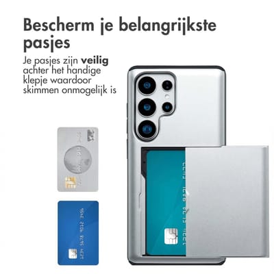 imoshion Hoesje met Pasjeshouder - Geschikt voor Samsung Galaxy S25 Ultra - Grijs