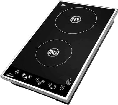 Dubbele Inductieplaat - Draagbare Kookplaat - Snel Koken - 3100 Watt Vermogen - 29 x 51 x 9 cm - Zwart
