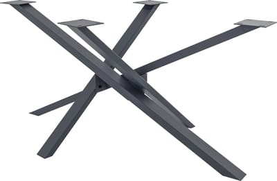 CLP Jimmy Tafelpoten - Onderstel - Frame - Metaal - Vierkant - grijs 160x80x72 cm