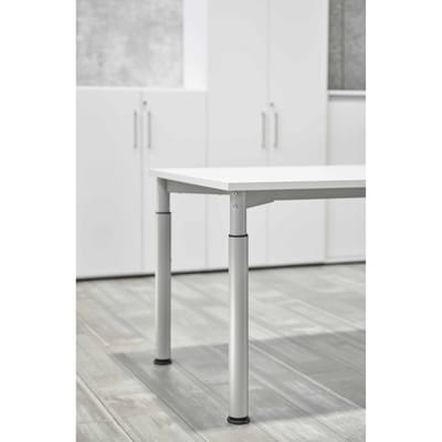 YAMA 12 S | Bureau - 120x80 Esdoorn/Zilver Tafelhoogte I In hoogte verstelbaar
