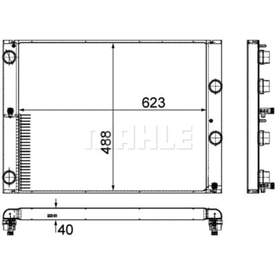 Radiator, motorkoeling MAHLE CR 1158 000P