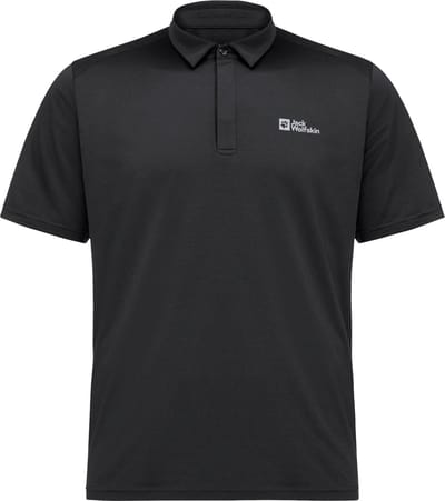 Jack Wolfskin Delfami Polo Shirt 1809801-6000, Mannen, Zwart, Poloshirt, maat: S