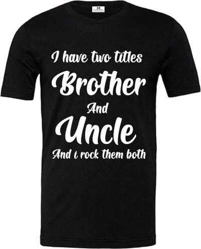 T-shirt voor Oom-T shirt cadeau verjaardag-ik heb twee titels broer en Oom Maat S