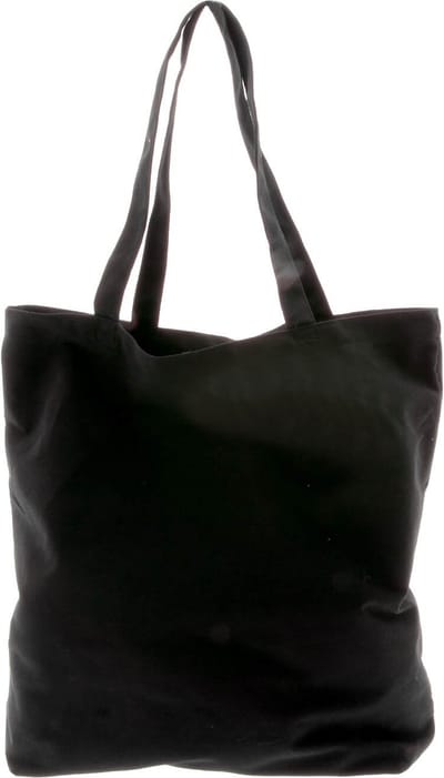 10x katoenen strandtas Zwart