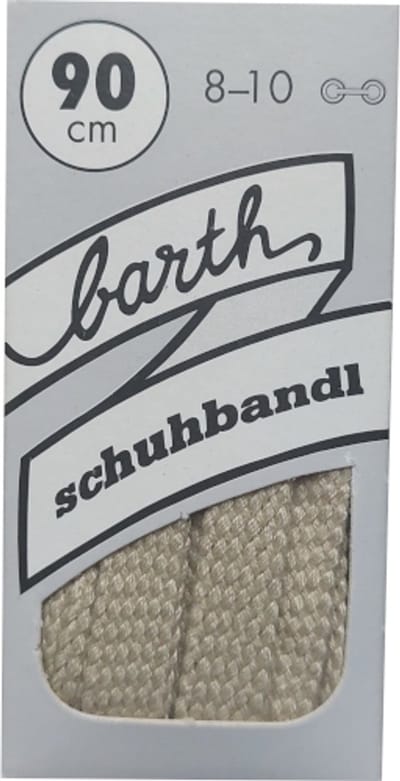 Barth Veter - Beige - Plat - Lengte 90 cm - Breedte 9 mm - Schoenveter