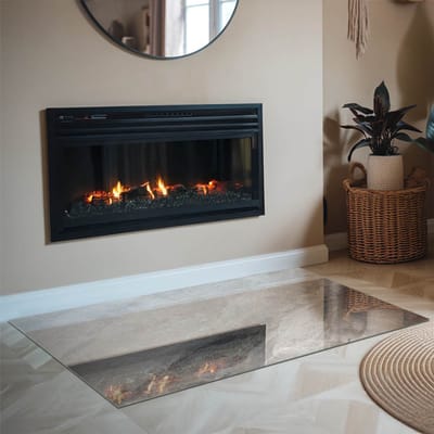 Coloray Vloerplaat Houtkachel - Plaat onder Houtkachel - 120 cm x 80 cm - Kachel Onderplaat - Grijs Vloerplaat Kachel - Plaat Kachel - Onderplaat Kachel - Houtkachel Vloerplaat - Onderplaat