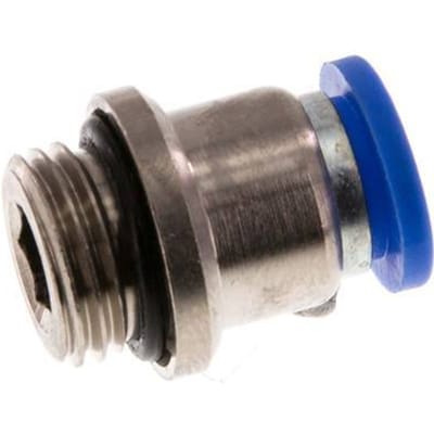 8mm x G1/4'' Messing/PA 66 Insteekfitting buitendraad Binnenzeskant NBR [5 Stuks]