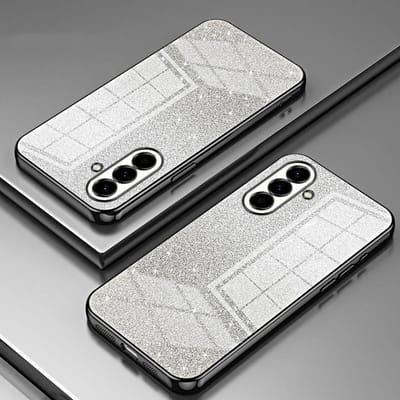 Hoesje geschikt voor Samsung Galaxy A57 - Phonesta Crystal Sparkle Glitter Silicone Back Cover - Zwart