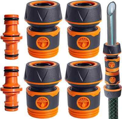 4x Slangkoppelingen 3/4 inch (19mm) Set - Stevige Tuinslang Verbindingsstukken voor Buiten