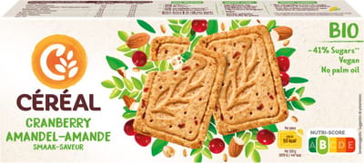 Céréal Healthy Bio Cake & Koekje Cranberry Amandelen - 12 x 132 gr - Voordeelverpakking