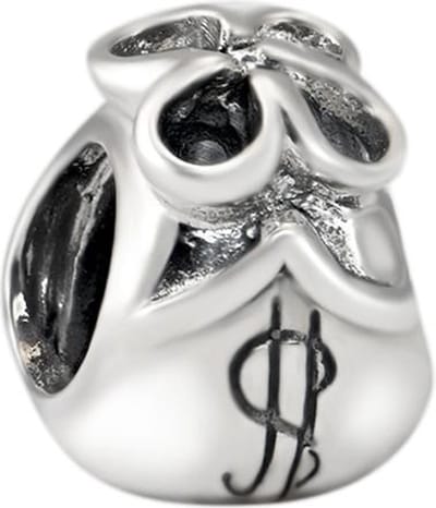 Quiges - 925 - Zilveren - Bedels -Sterling zilver - Beads - Geldzak Kraal Charm - Geschikt – voor - alle bekende merken - Armband Z165