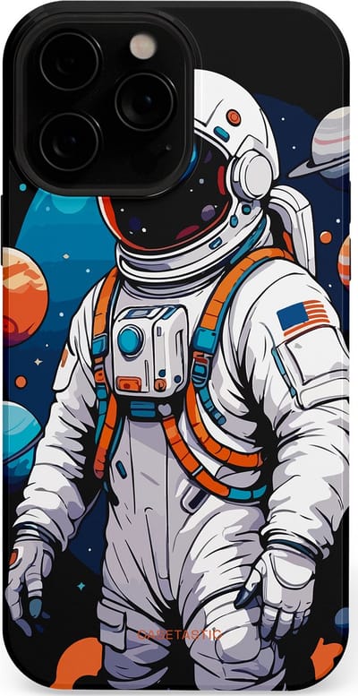 Casetastic Hoesje Geschikt voor Apple iPhone 13 Pro Max Magsafe - Stijlvolle Beschermende Duo-layer Case - Astronaut in space